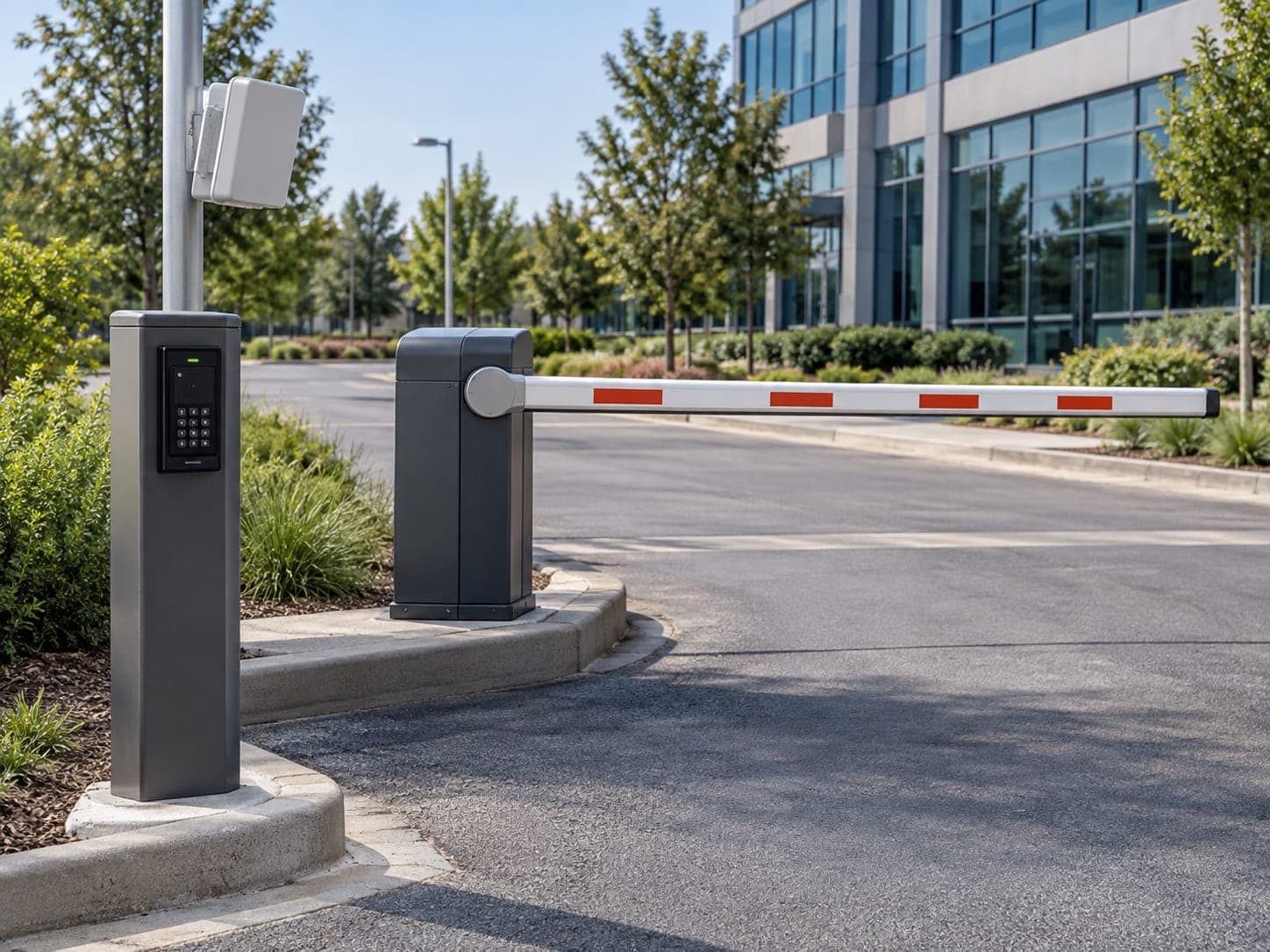 Boom barriers with access control