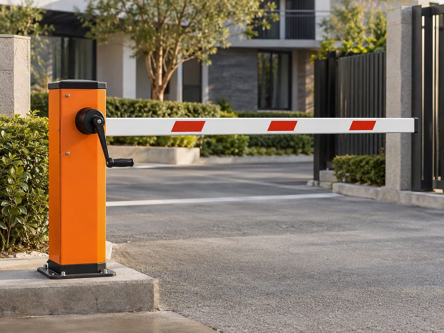 Manual boom barriers