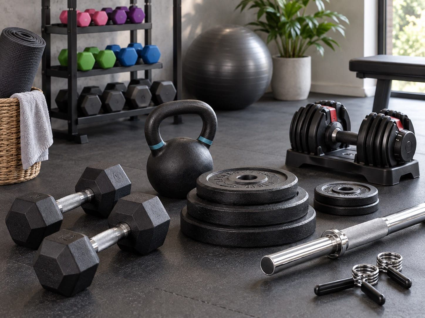 Free weights and accessories