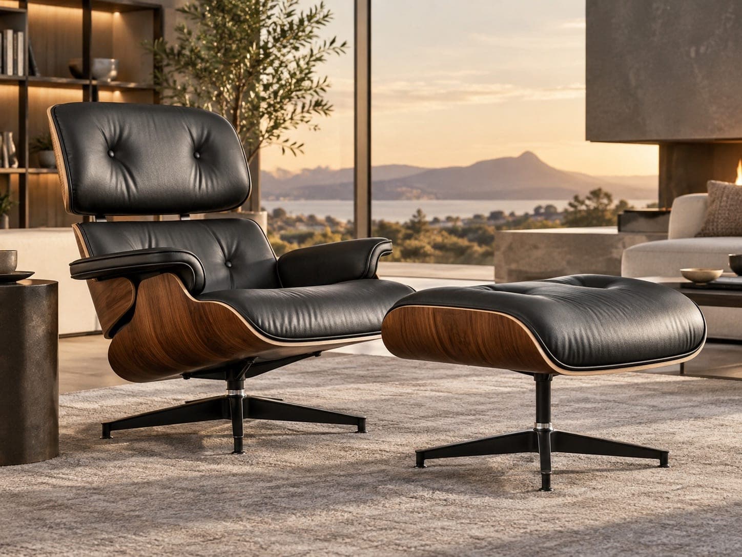 Lounge chairs and ottomans