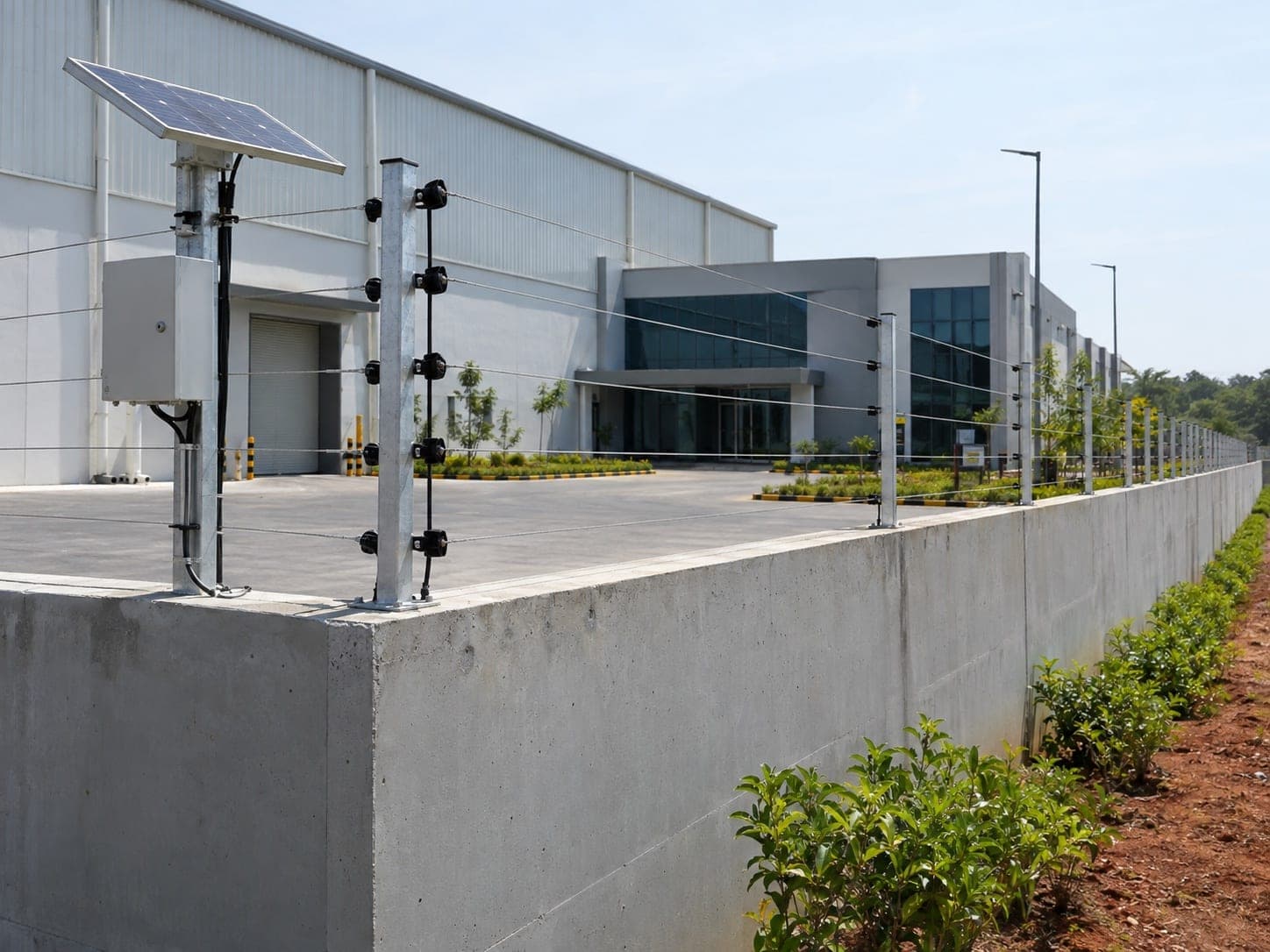 Commercial solar fencing
