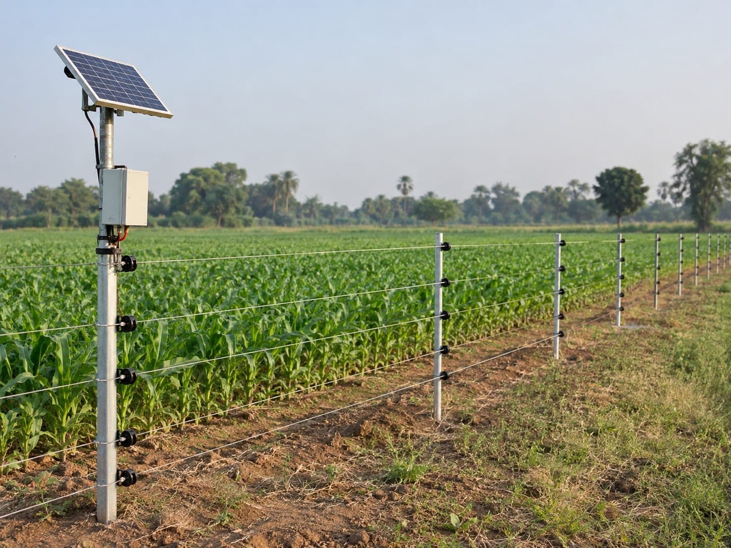 Farmland solar fencing