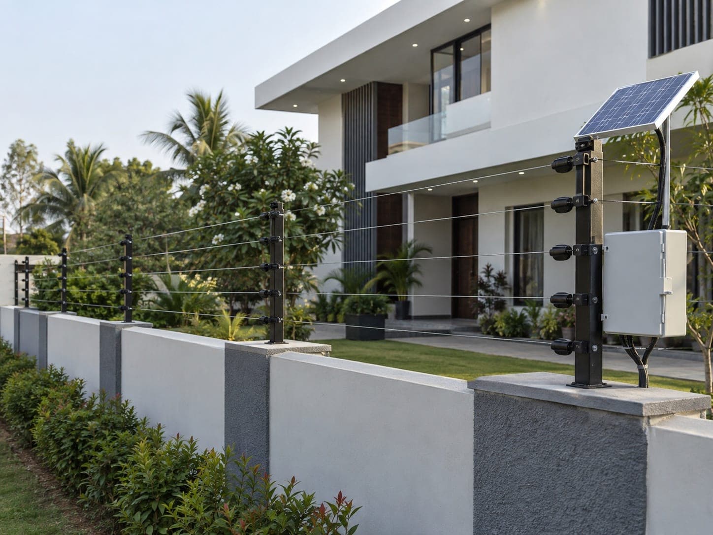 Residential solar fencing