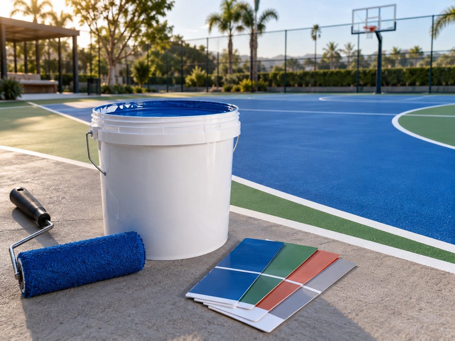 Acrylic court coatings