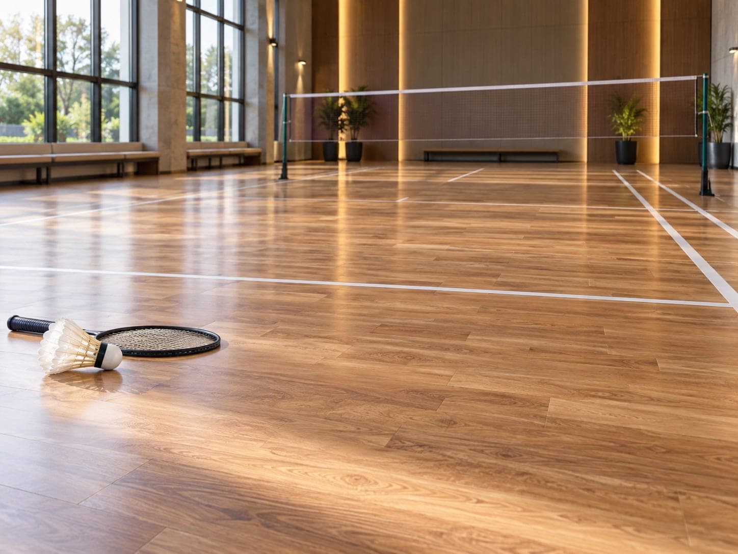 Engineered wood courts